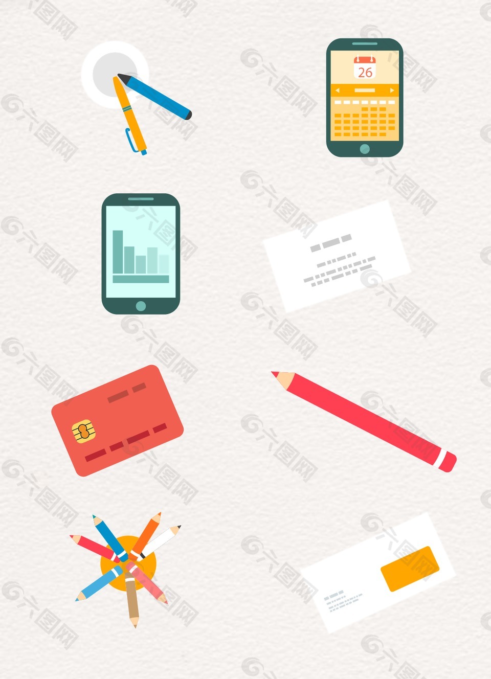 手机银行卡生活设计图案