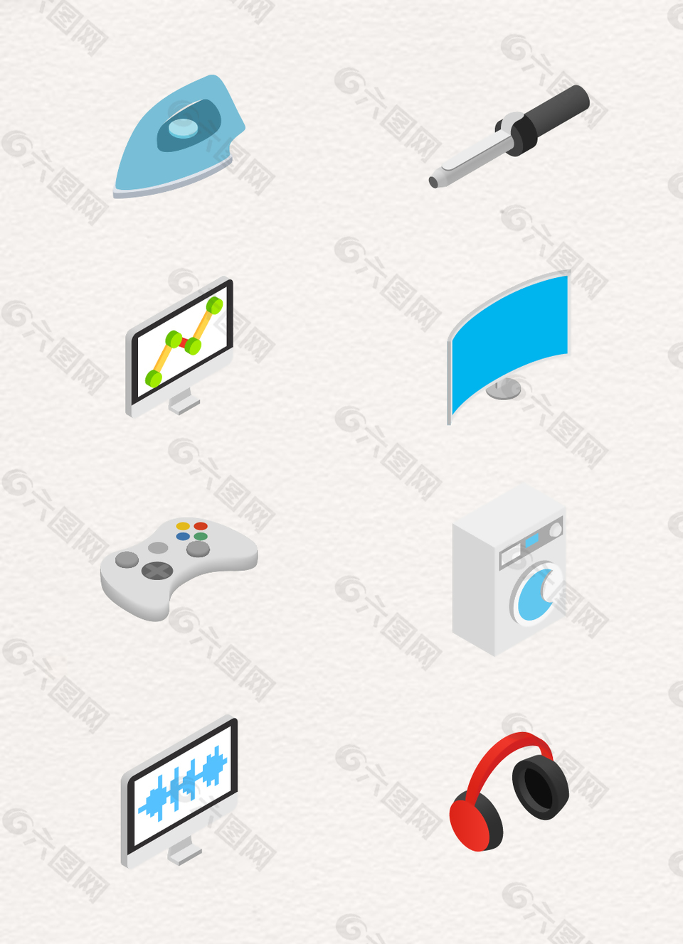 矢量电子数码产品图标元素