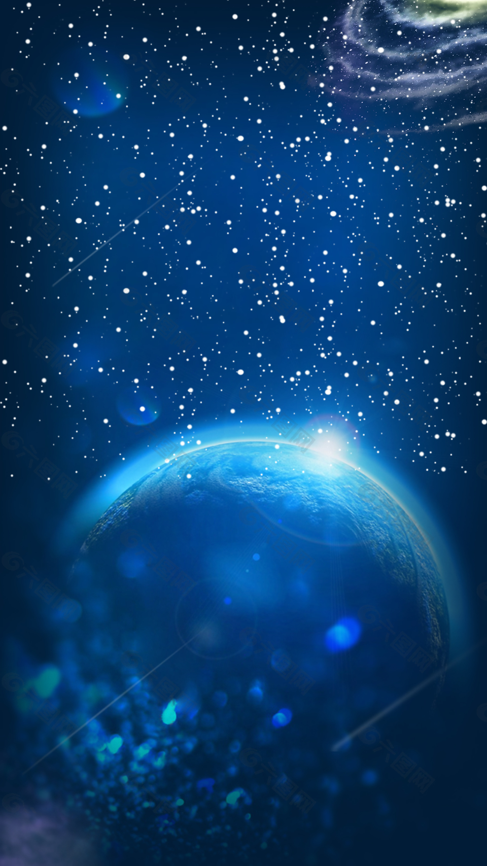 科技蓝色梦幻星空背景背景素材免费下载 图片编号 六图网