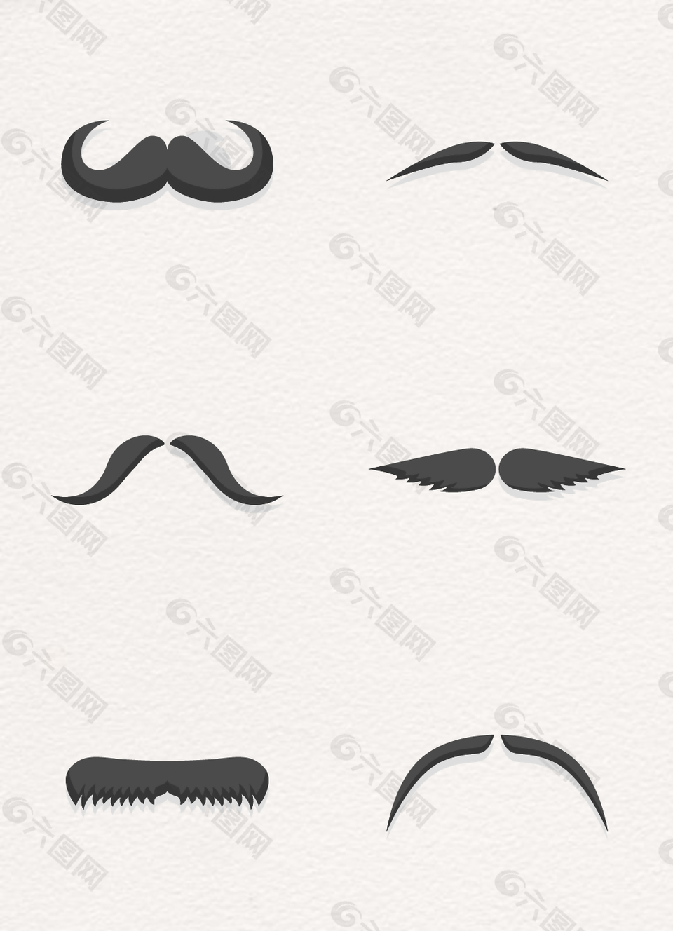 简约胡子父亲节装饰元素