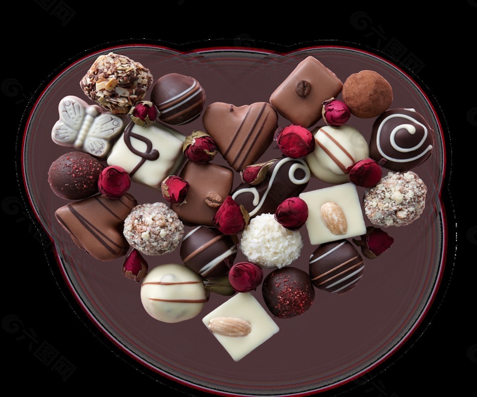 心形巧克力装饰素材