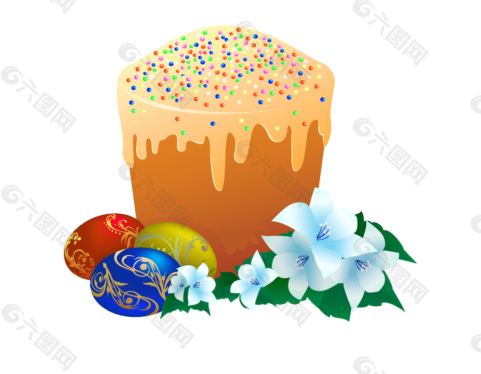 生日装扮蛋糕花朵元素
