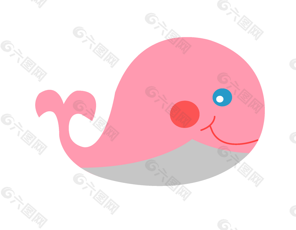 手绘卡通小海鱼元素