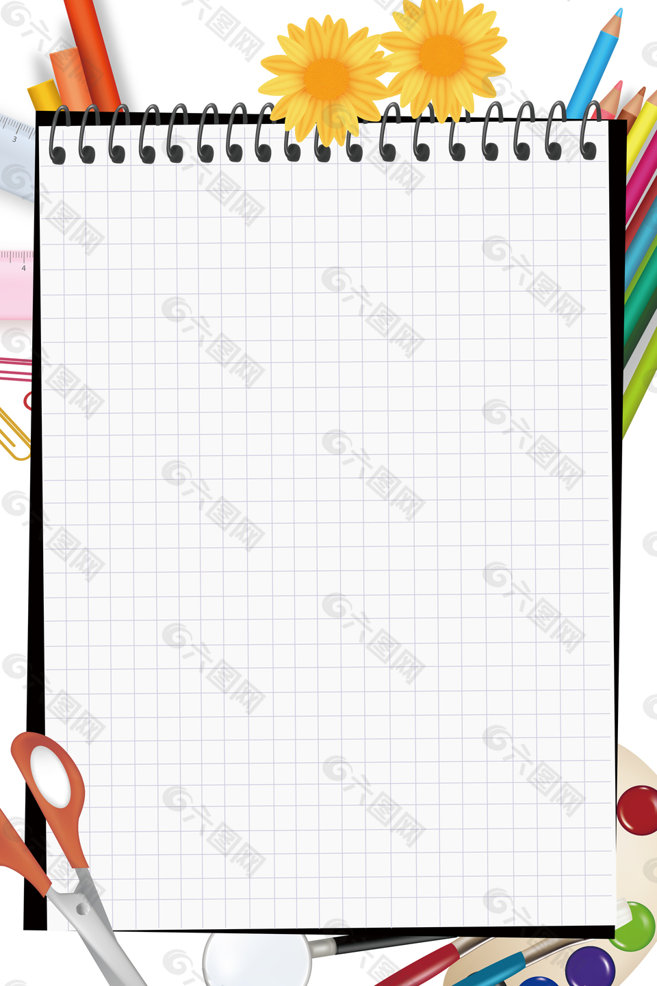 风格开学季海报背景