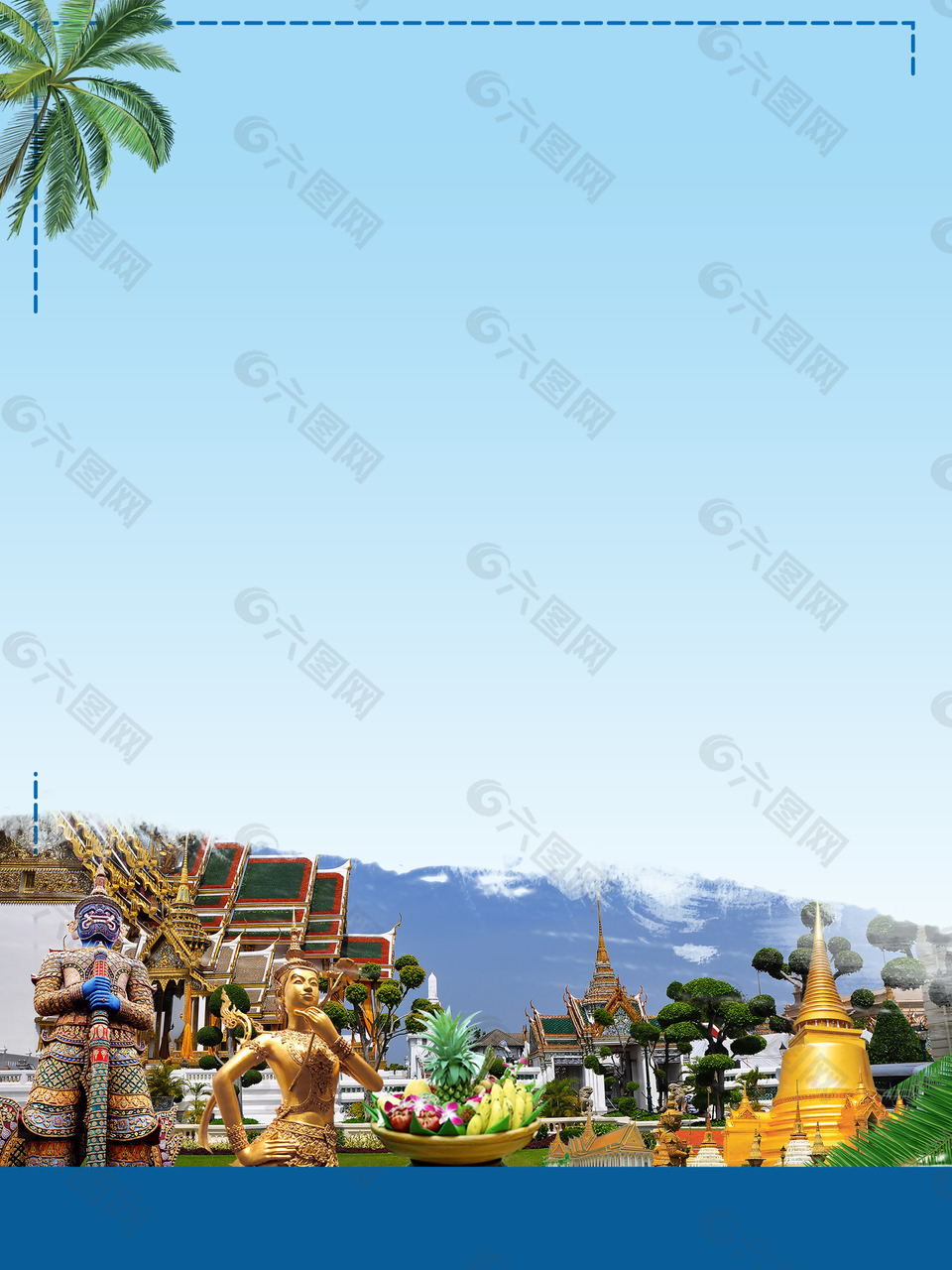 泰国旅游旅行大象背景