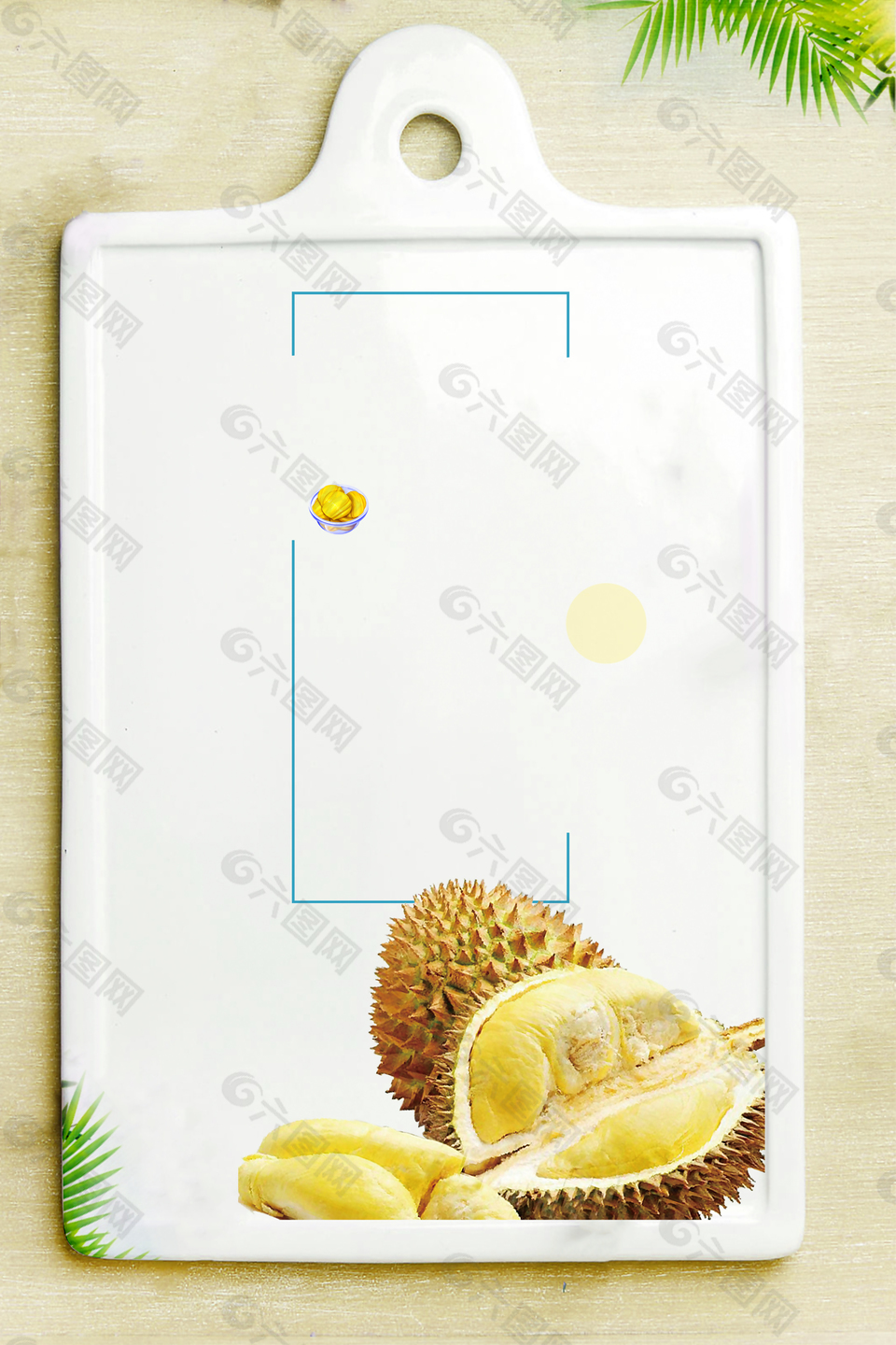 泰国榴莲时尚商场促销海报背景