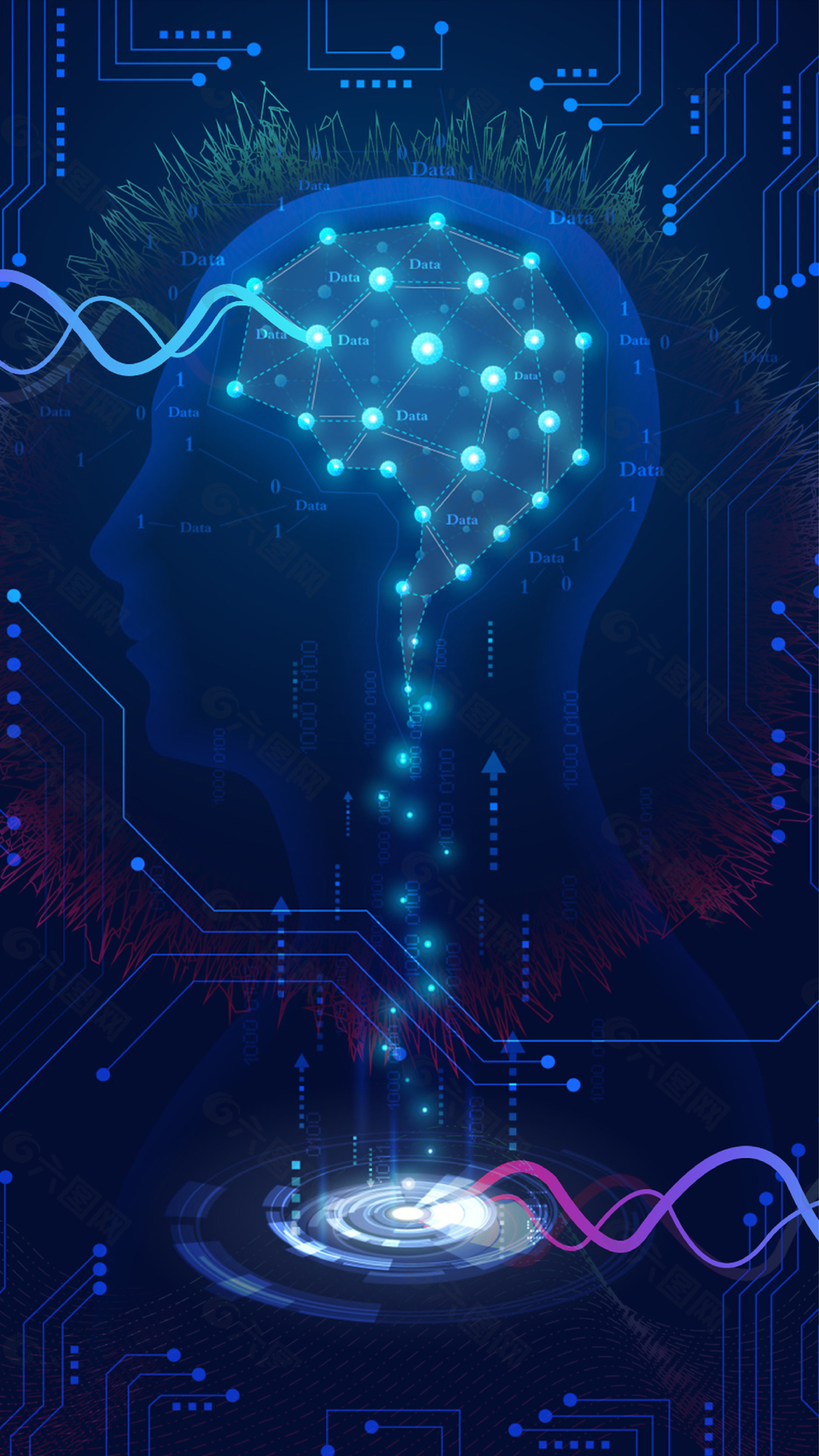 区块链科技峰会海报背景