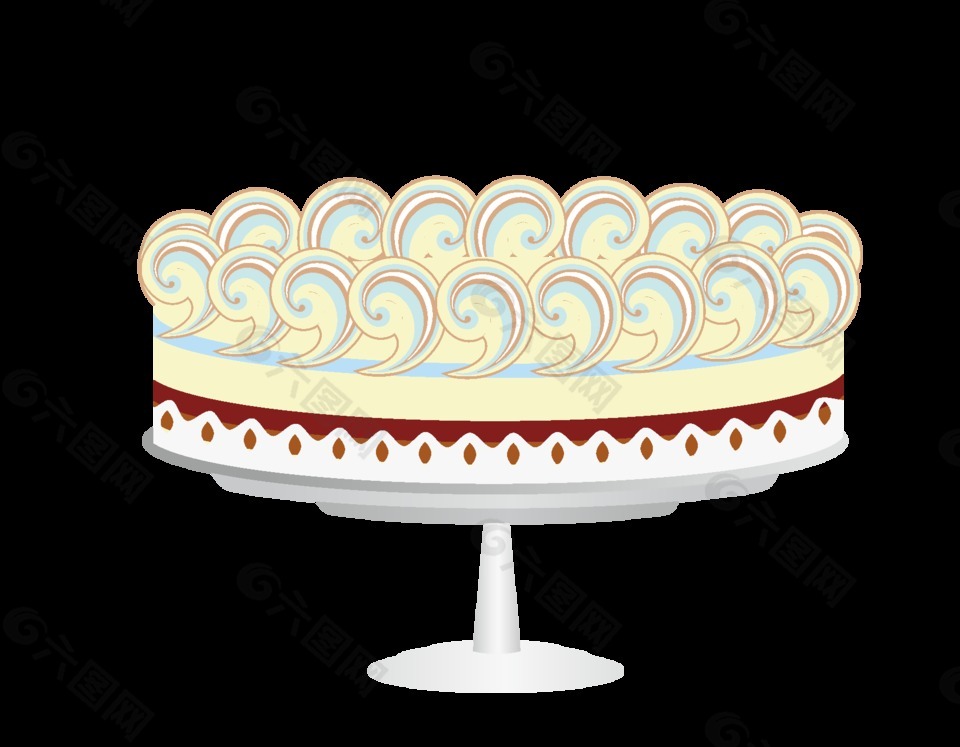 卡通巧克力蛋糕元素