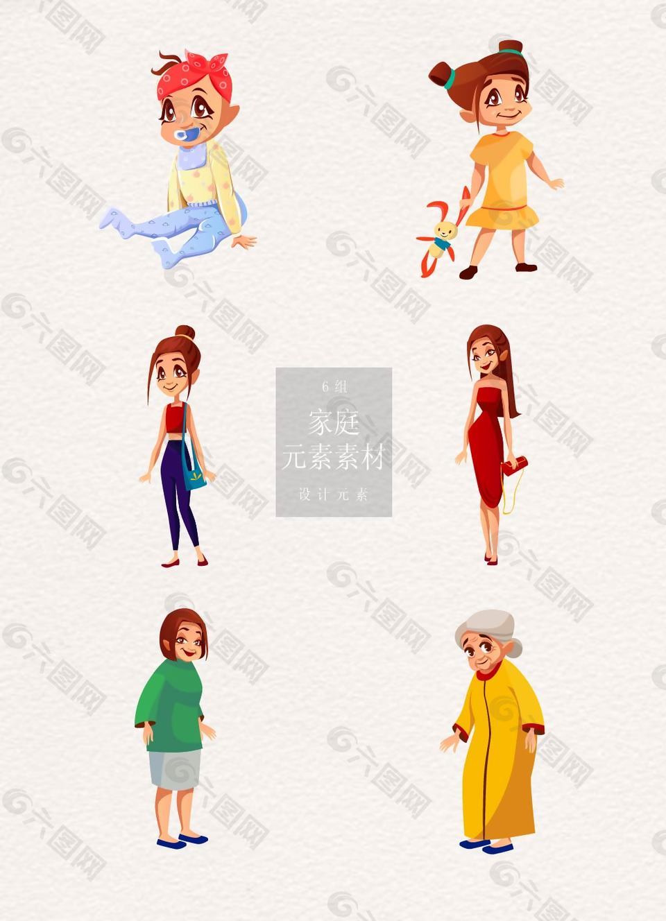 漂亮的不同年龄的女人素材