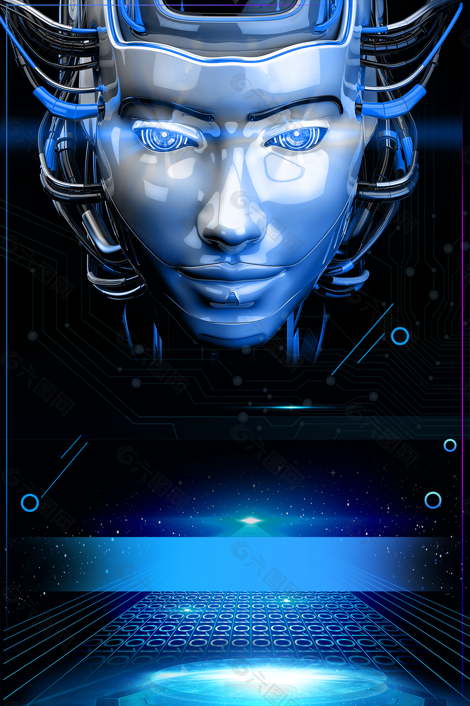 蓝色科技未来背景背景素材免费下载 图片编号 六图网