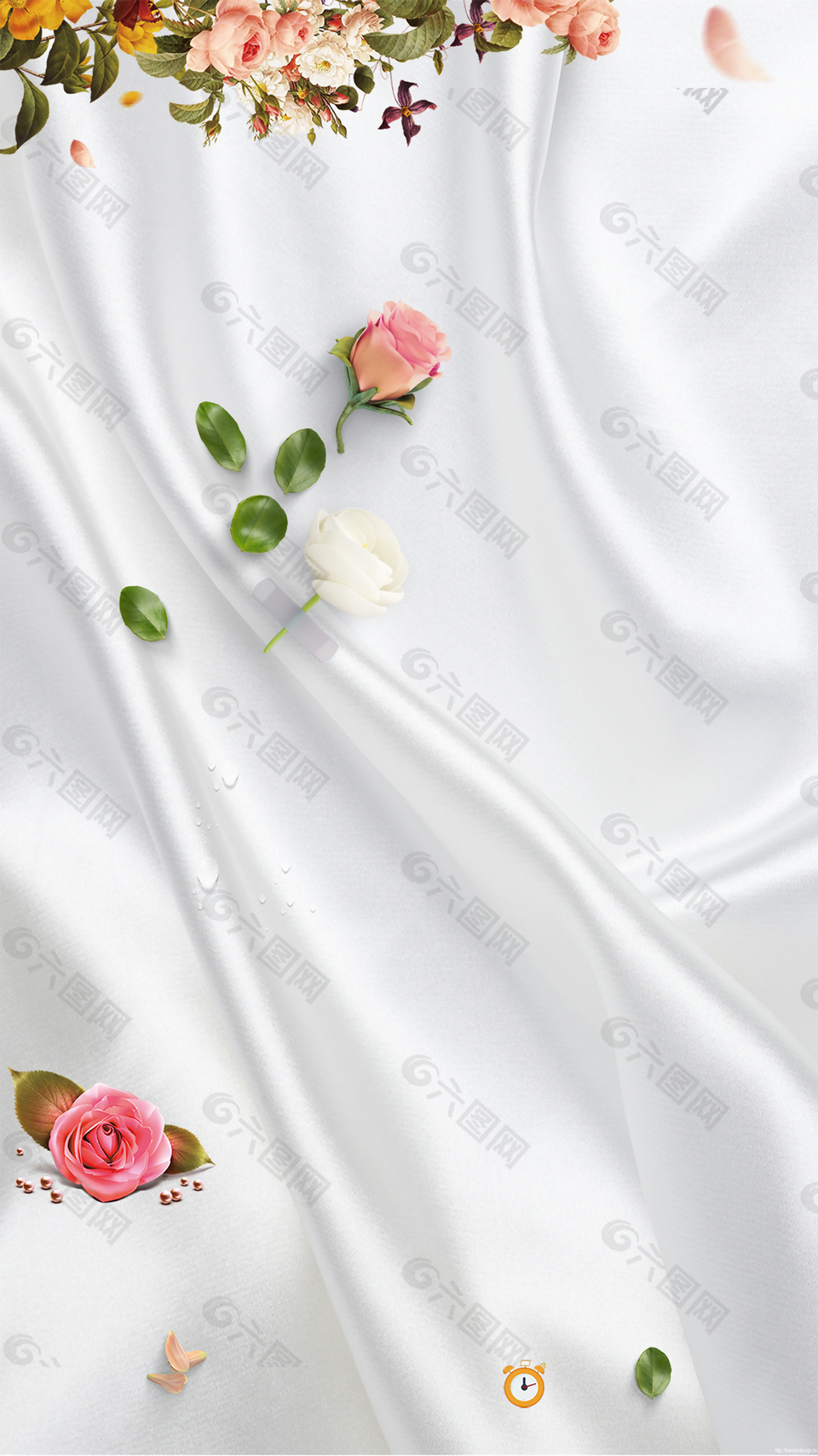 玫瑰精华液宣传化妆玫瑰花背景