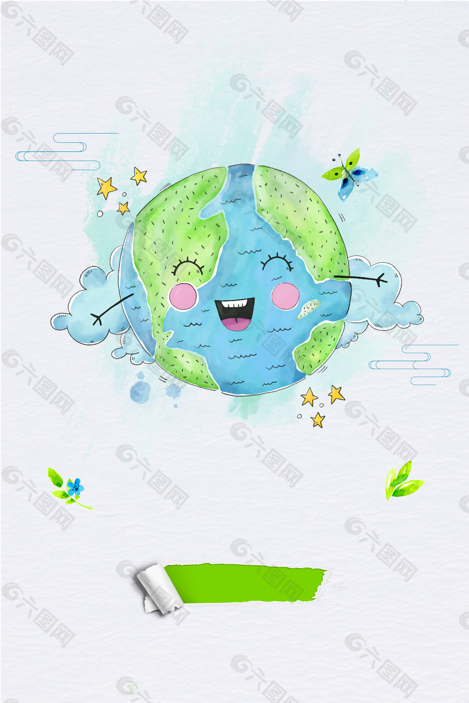 地球日环保公益宣传海报背景