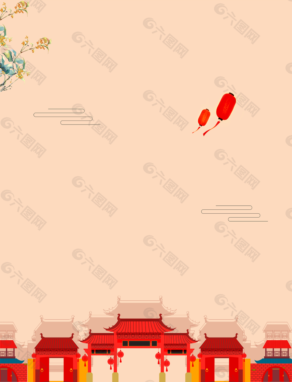 中国风中秋节海报背景