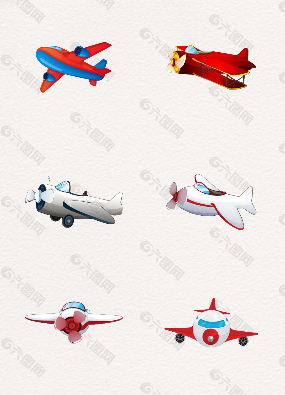 矢量儿童玩具飞机eps设计素材