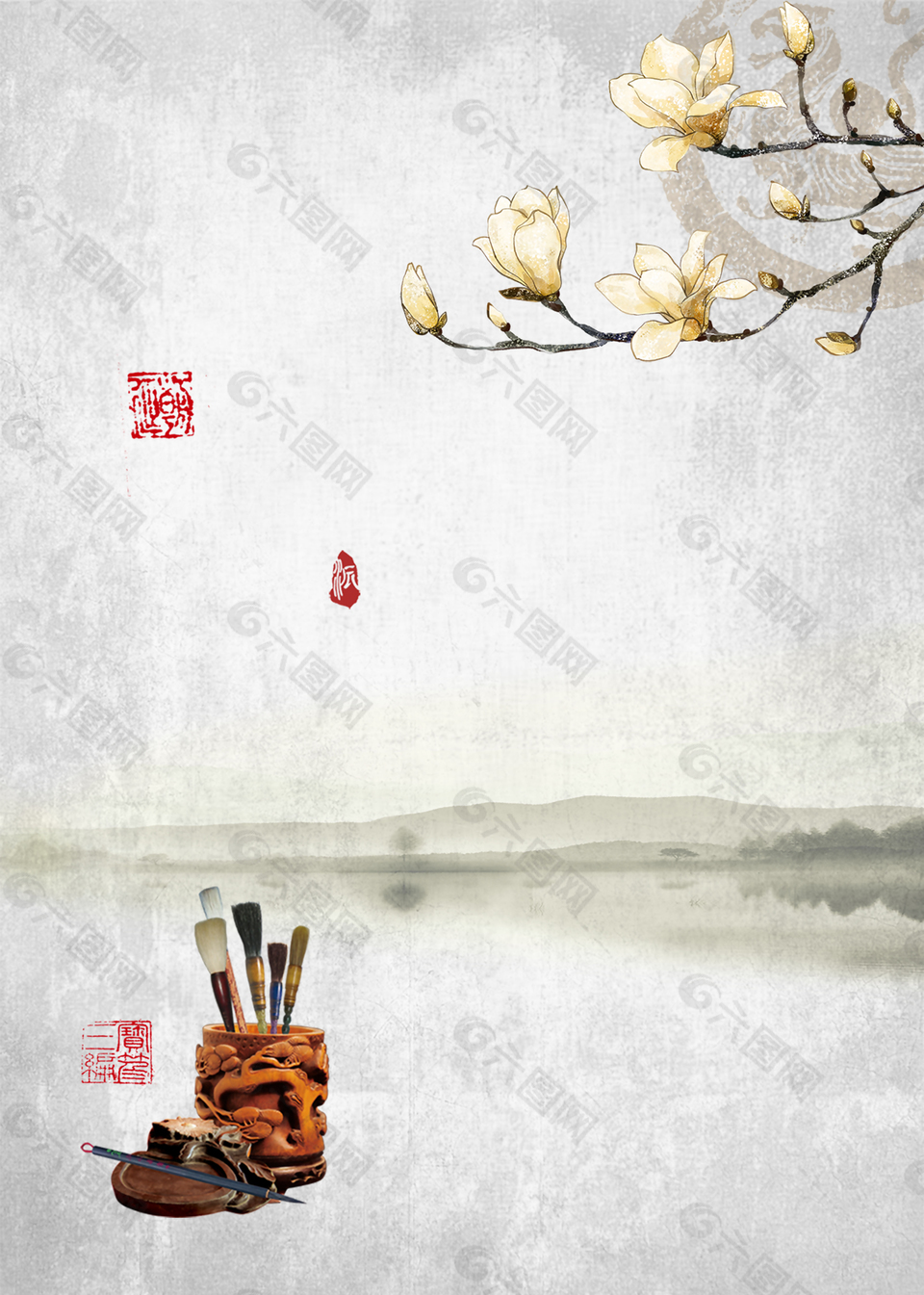 水墨中国风海报背景