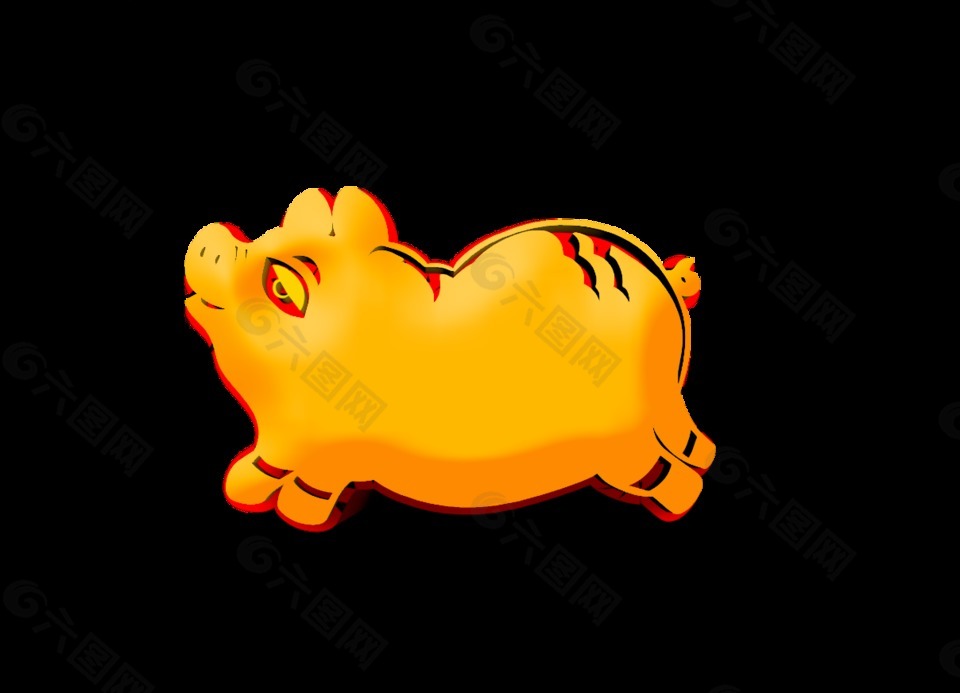 金色金猪装饰素材