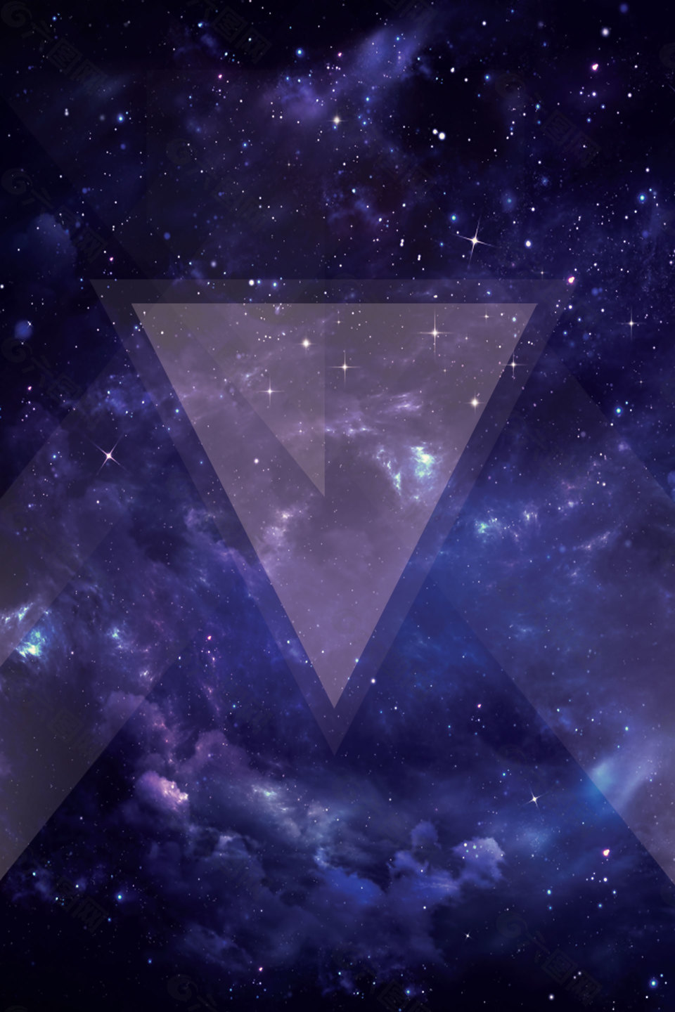 梦幻星空里的三角形广告背景素材背景素材免费下载 图片编号 六图网
