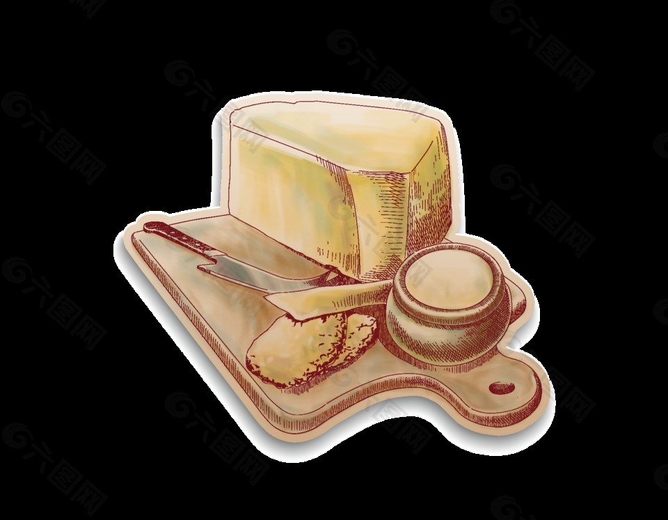 卡通实木菜板元素