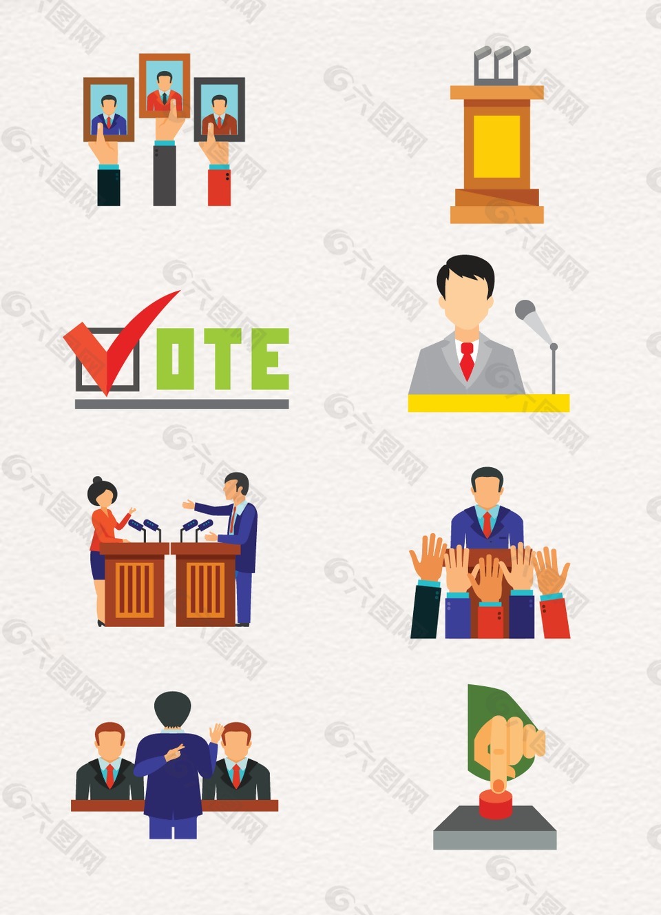 卡通人物法律司法设计