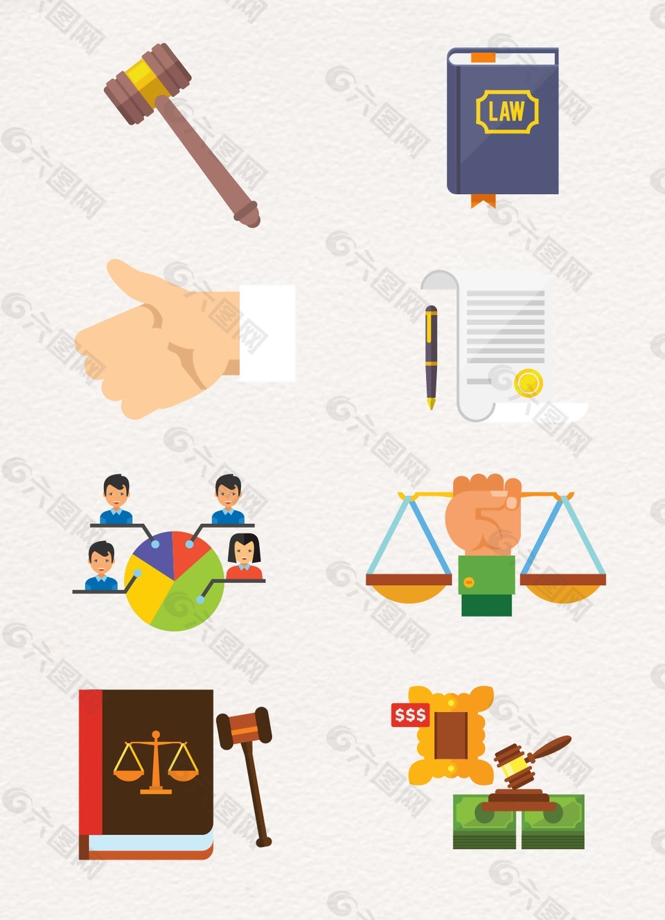 公正法律主体设计图案