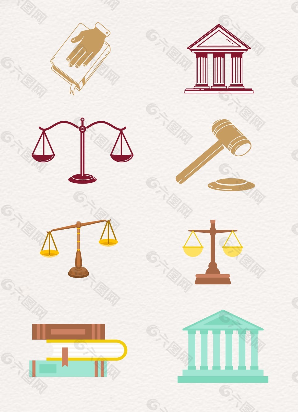 天平法律主题图案