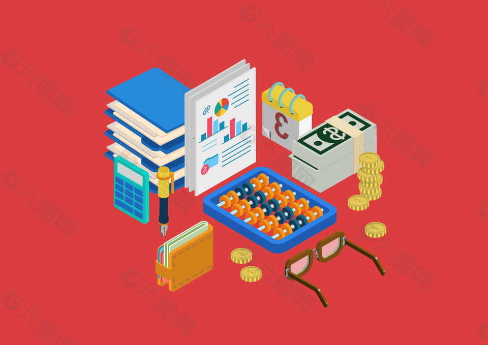 财务工具矢量素材