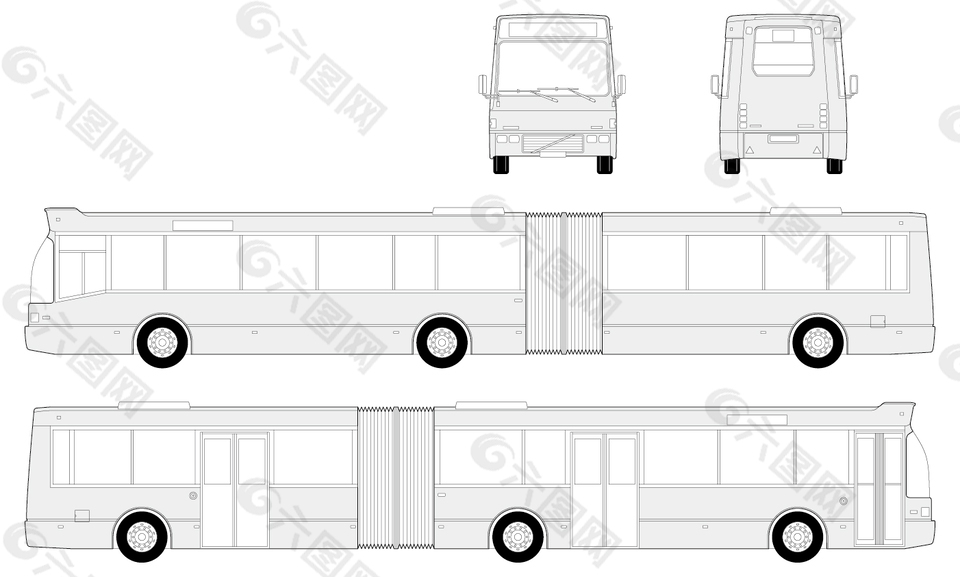 公交车矢量素材