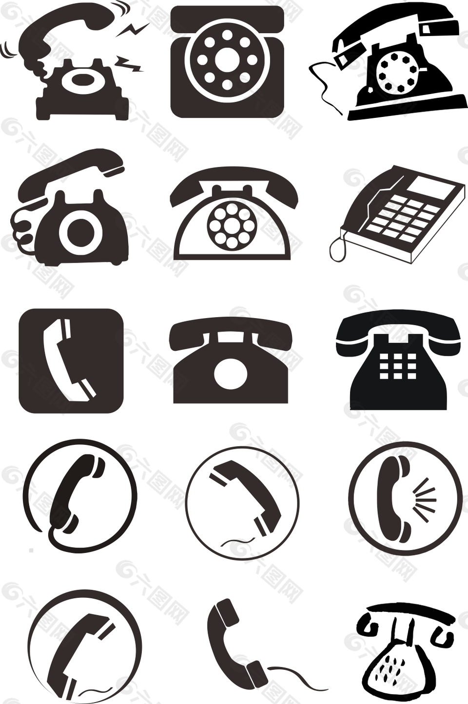 电话图标矢量素材平面广告素材免费下载 图片编号 六图网