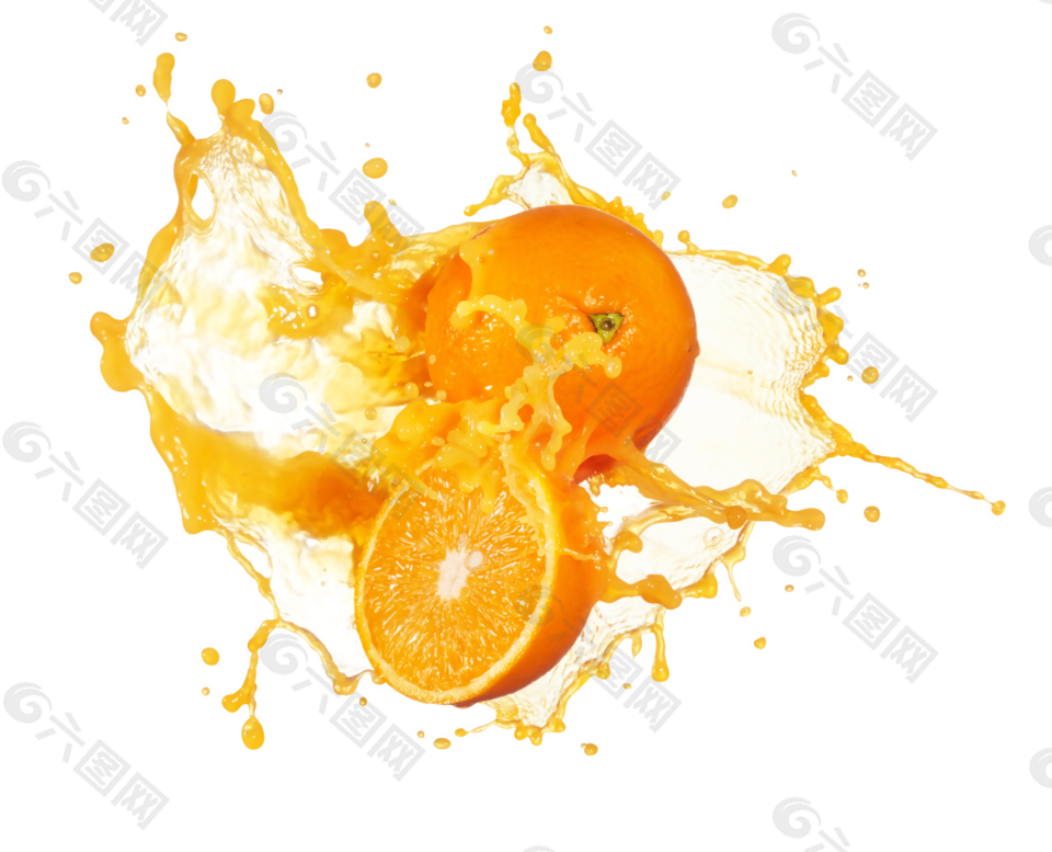 橙子橙汁png