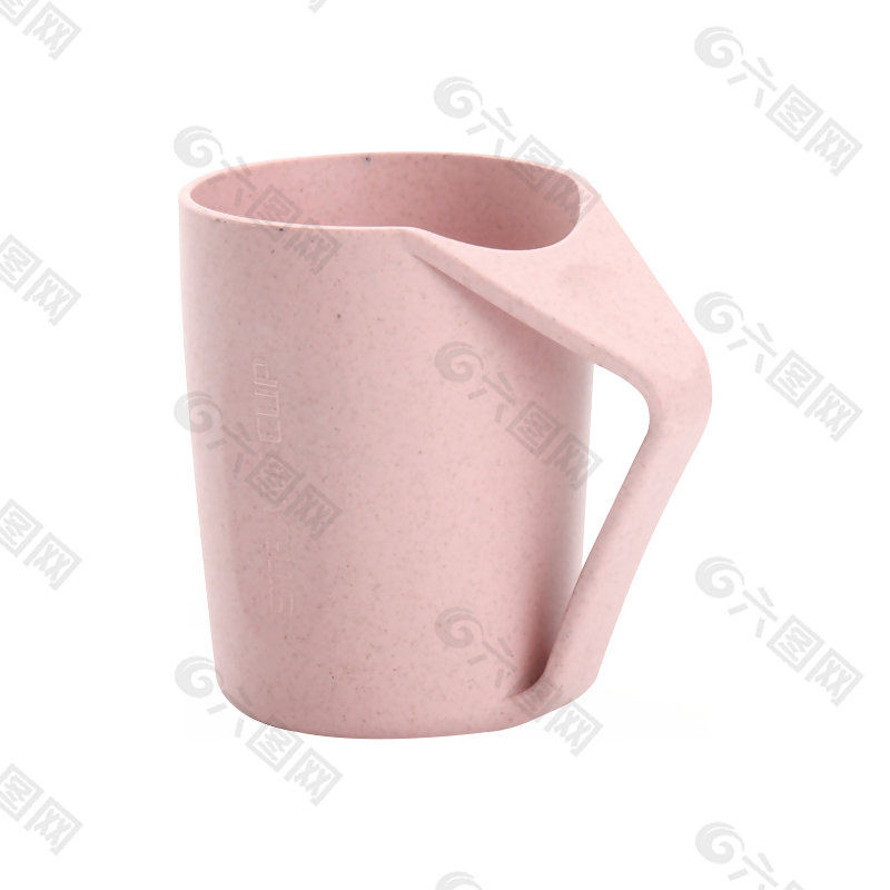粉色小麦秸秆水杯