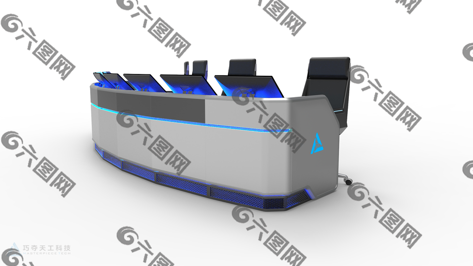 山东公安指挥中调度台效果图设计