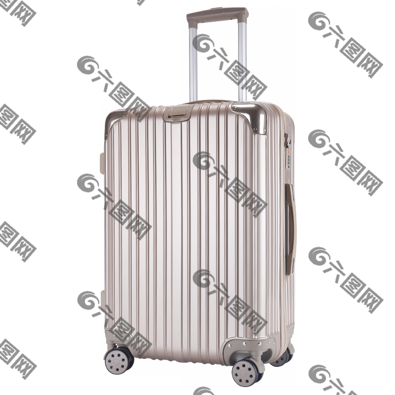 土豪金铝合金包角行李箱
