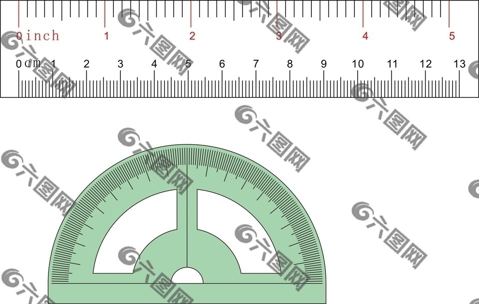 尺子量角器图片