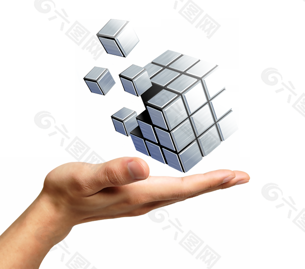 手托魔方