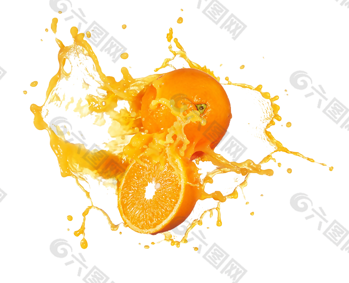创意橙子橙汁效果