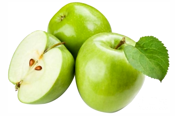 三个绿色的苹果