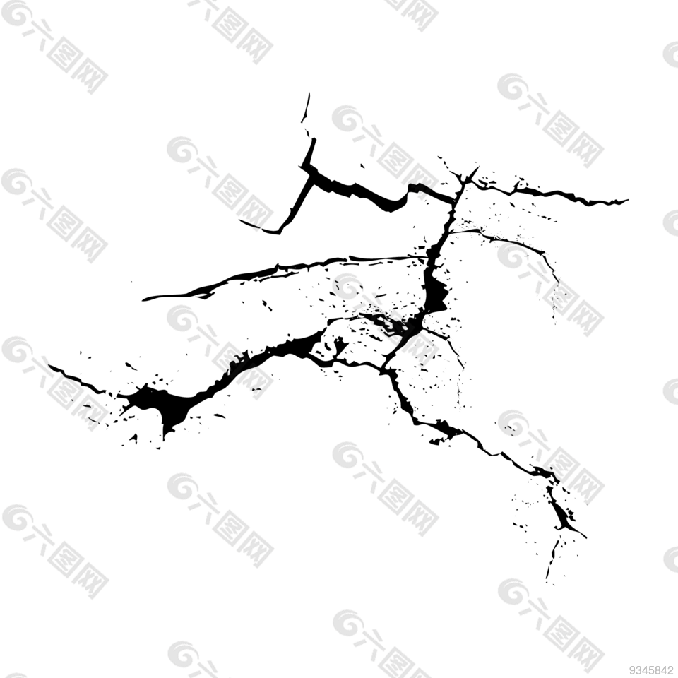 裂痕黑白设计元素设计元素素材免费下载 图片编号 六图网