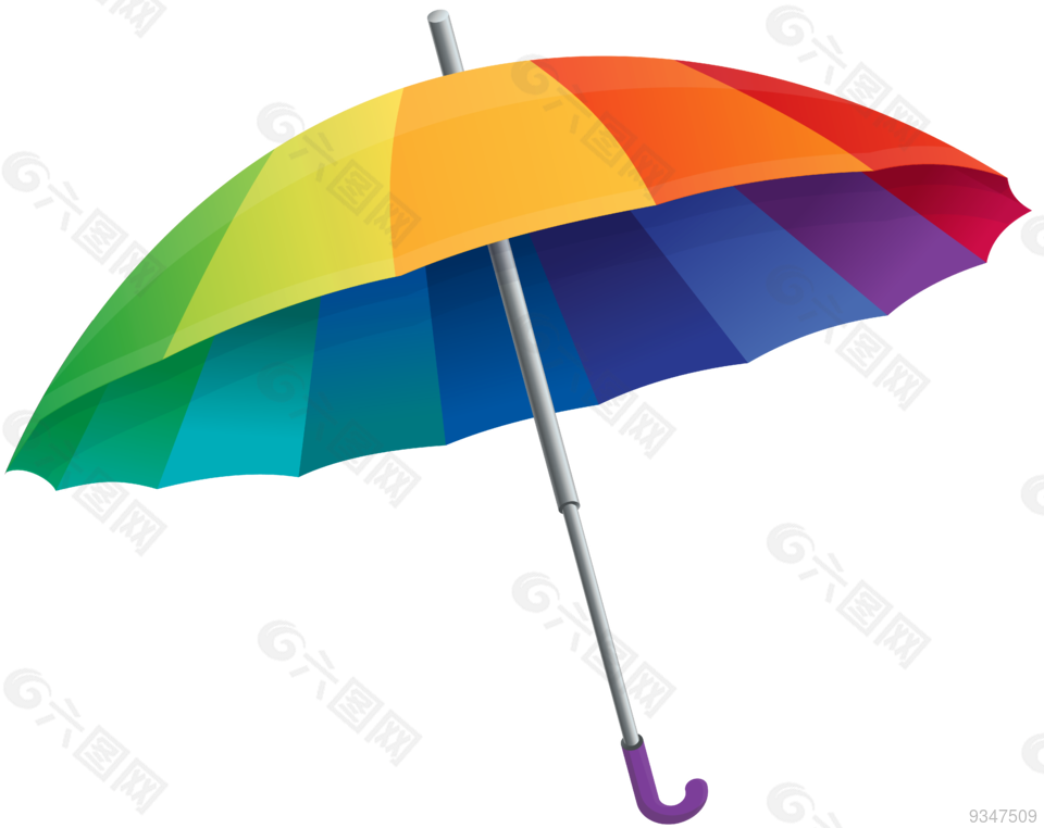 漂亮的五彩太阳伞