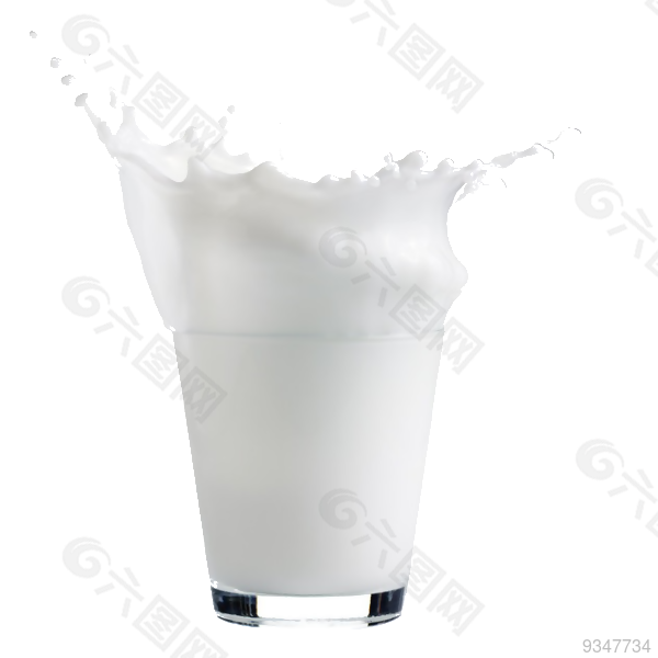 食品 牛奶 玻璃杯 喷溅 素材 (600x600)