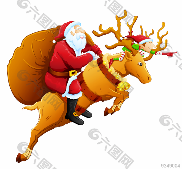 圣诞老人骑驴
