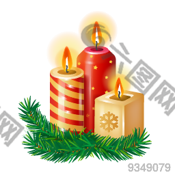 圣诞节蜡烛素材元素