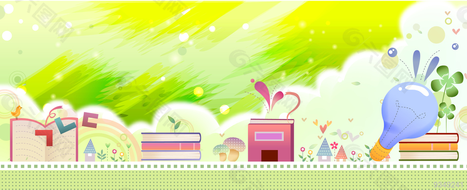 卡通元素可爱童画背景矢量