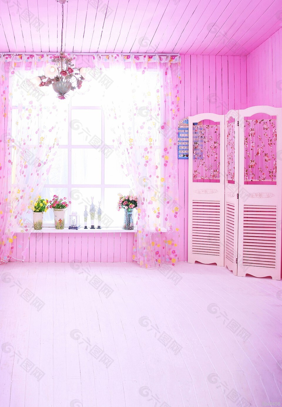 室内装饰设计图女孩比较喜欢的粉红图