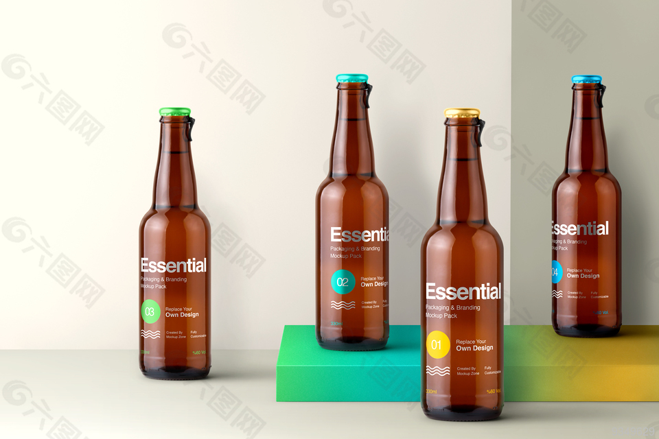 烟酒包装贴图样机