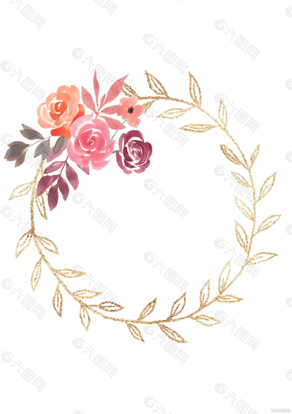水彩的花朵帧水彩花自然饰品设计元素素材免费下载 图片编号 六图网