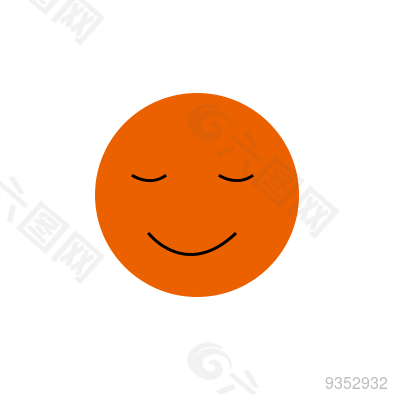 橙色微笑图标