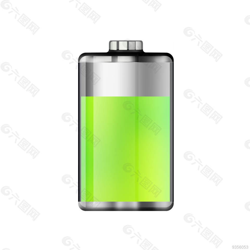 绿色电池图标设计