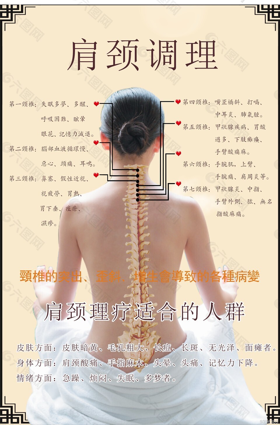 中医养生颈椎调理背部图片