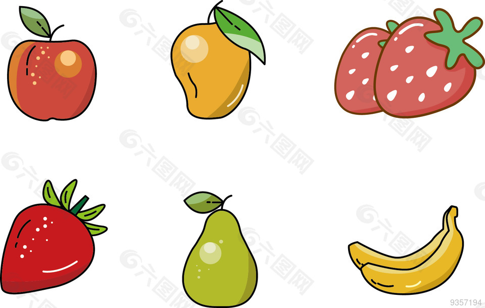 可愛水果插圖