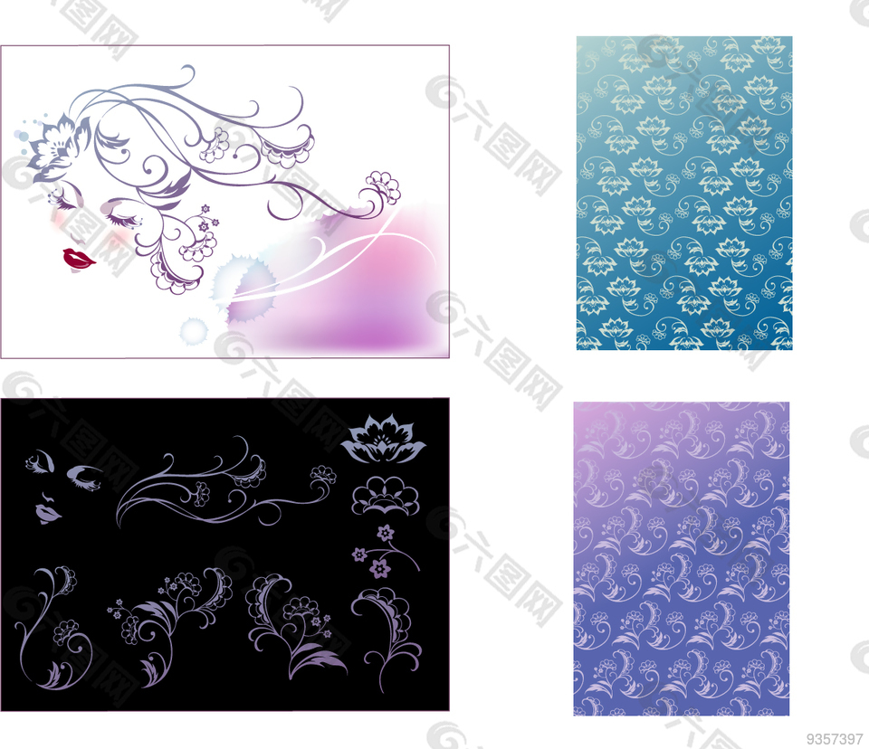 花 叶子 纹理 梦幻